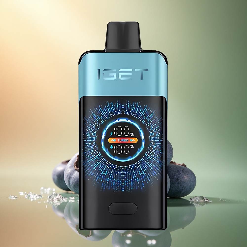 IGET ONE 12000 Puffs توت أزرق مثلج بشاشة ملونة كبيرة و 2700 مللي أمبير