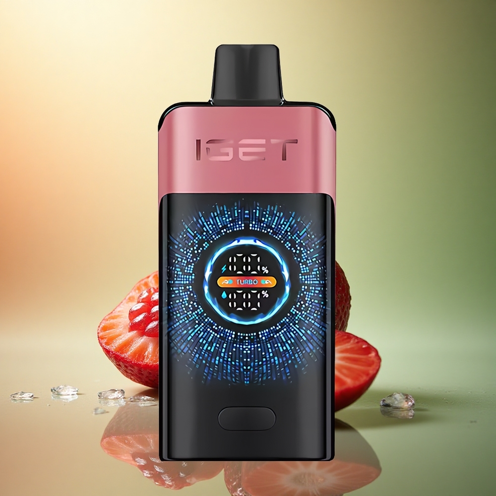 IGET ONE 12000 Puffs فراولة رمان مثلج بشاشة ملونة كبيرة و 2700 مللي أمبير