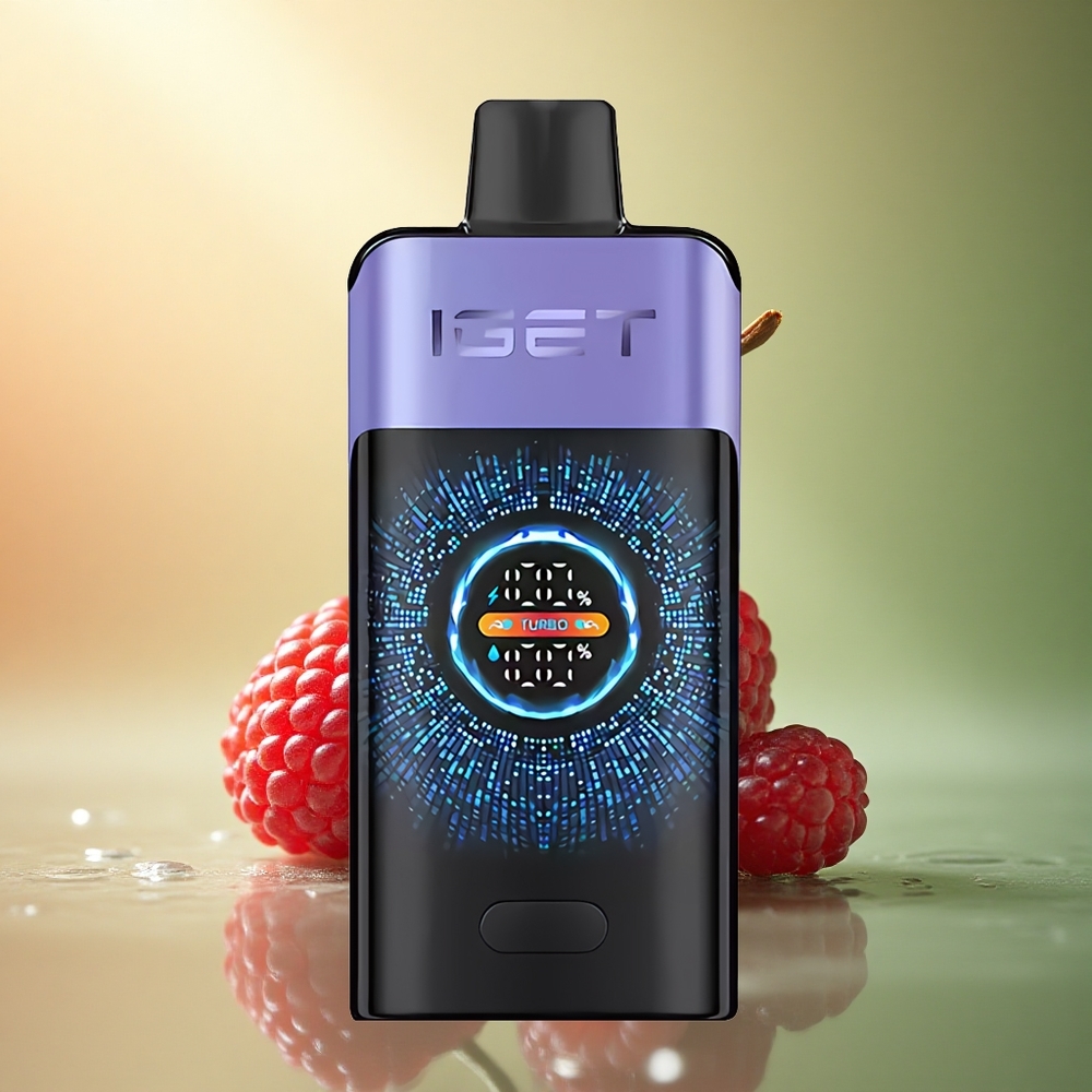 IGET ONE 12000 Puffs عنب التوت الجليدي مع شاشة ملونة منحنية كبيرة و 2700 مللي أمبير