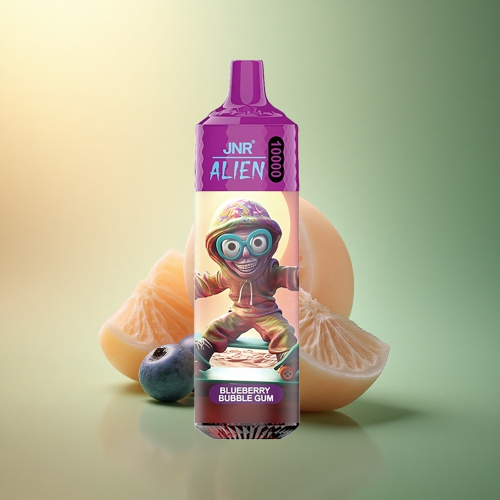 JNR Alien 10000 علكة التوت الأزرق مع بطارية 850 مللي أمبير وإضاءة LED