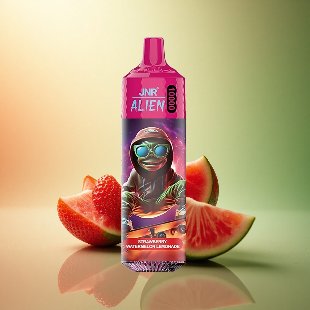 JNR Alien 10000 عصير الفراولة والبطيخ والليمون مع بطارية 850 مللي أمبير وإضاءة LED