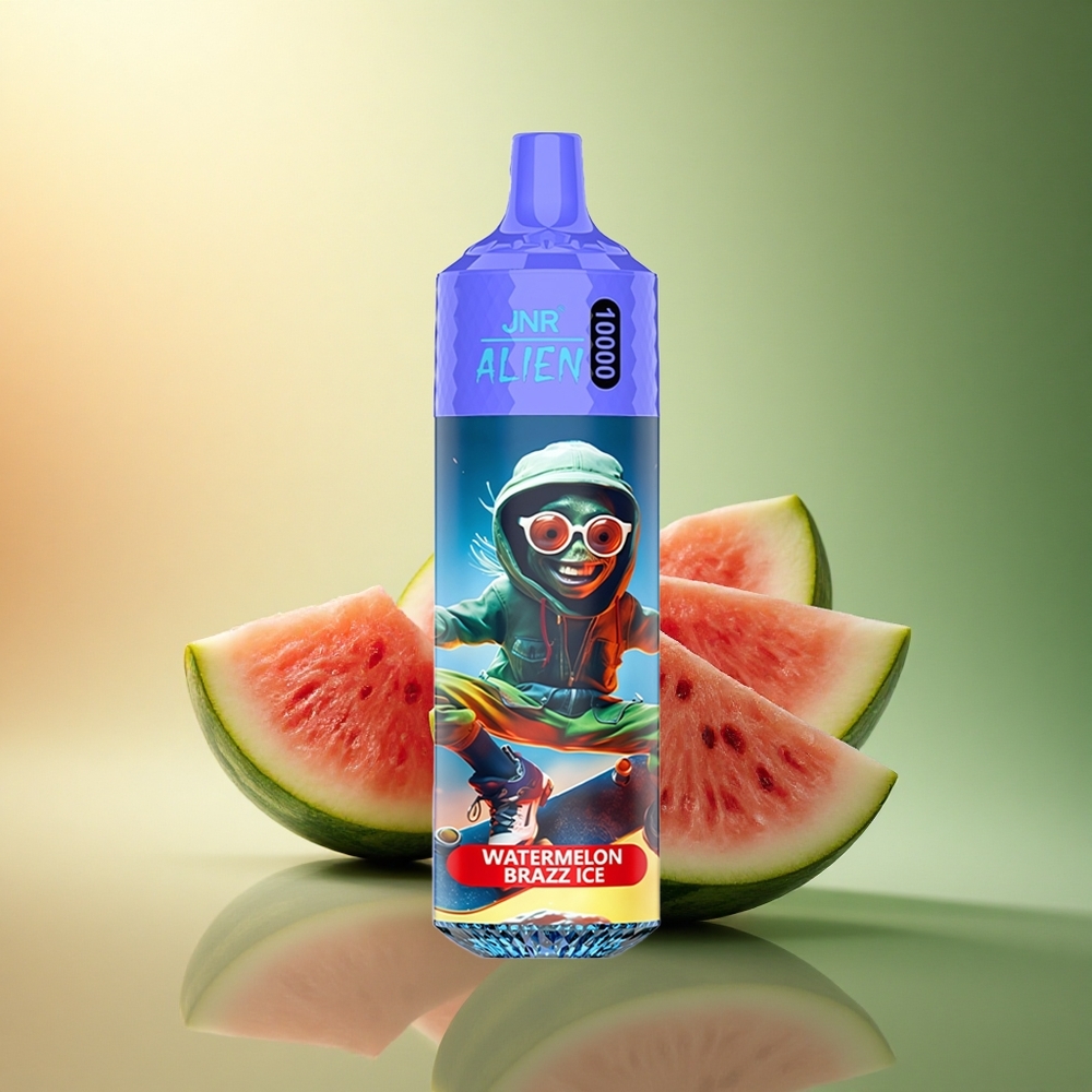 JNR Alien 10000 بطيخ براز آيس مع بطارية 850mAh وملف شبكي 1.2 أوم