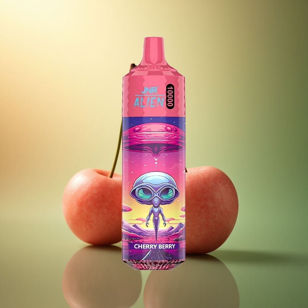 JNR Alien 10000 كرزي بيري مع ضوء LED و 850mAh وشبكة 1.2 أوم