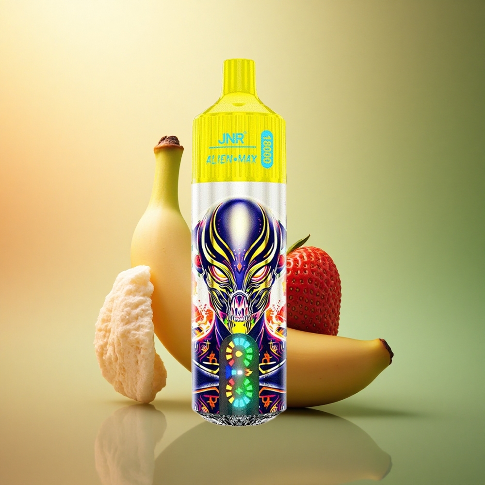 JNR Alien Max 18000 فراولة موز مع شاشة ذكية ونيكوتين 5%