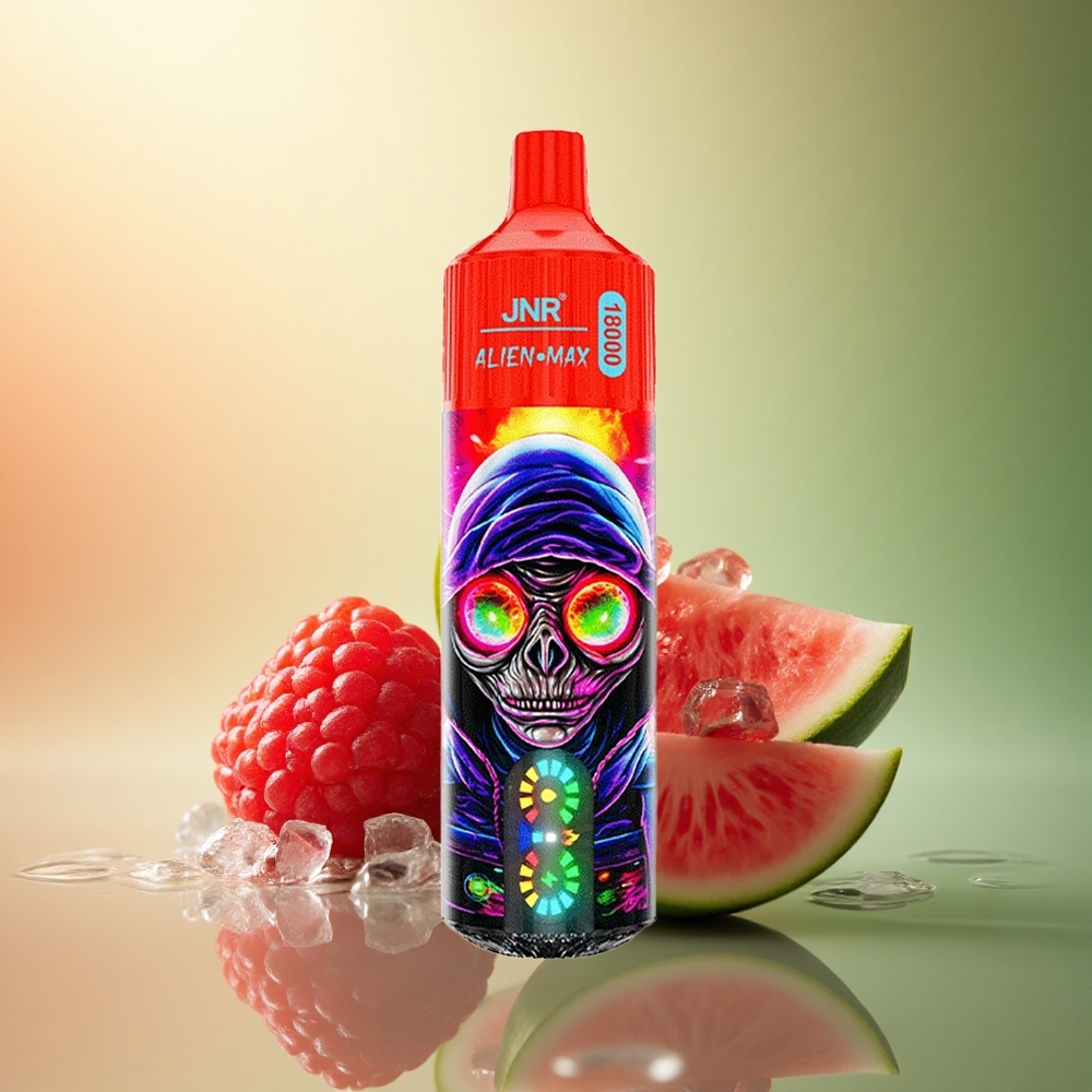 JNR Alien Max 18000 توت العليق البطيخ المثلج مع شحن سريع نوع-C و 850 مللي أمبير