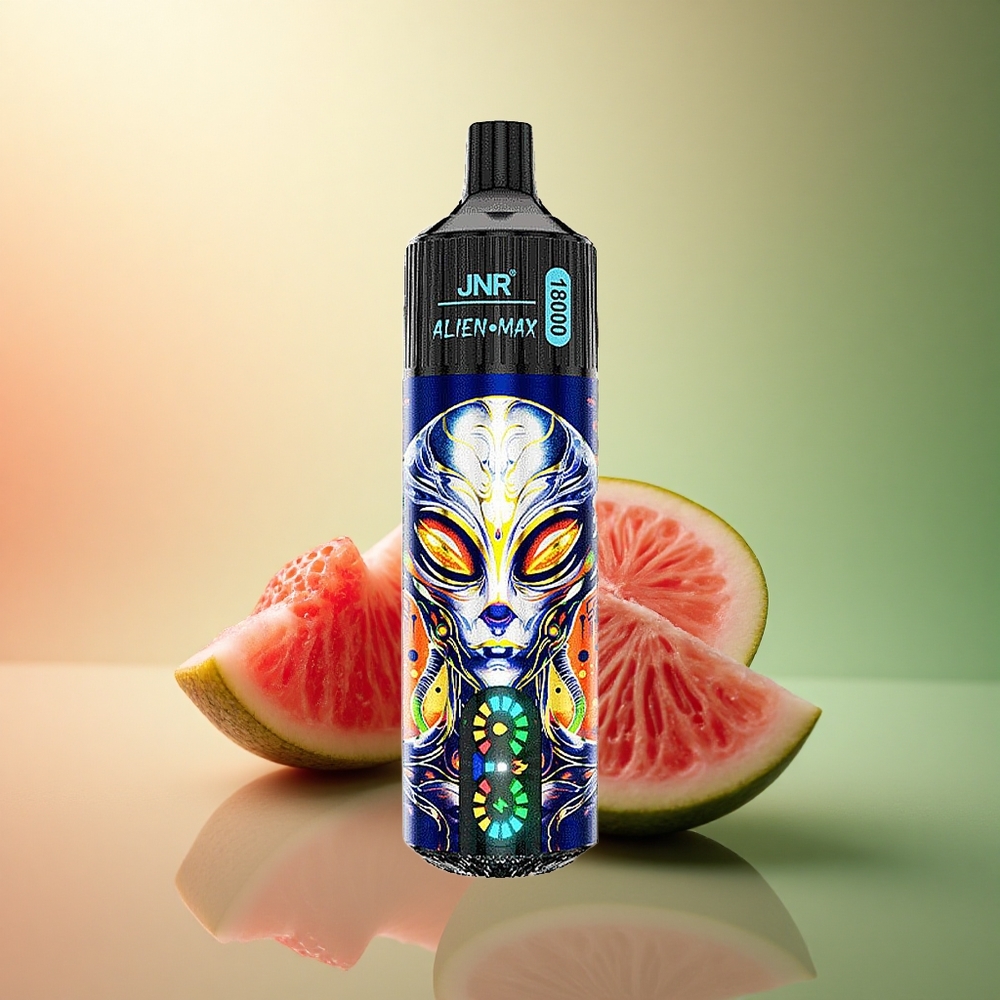 JNR Alien Max 18000 علكة فراولة وبطيخ بشاشة LED مزدوجة ونيكوتين 5%