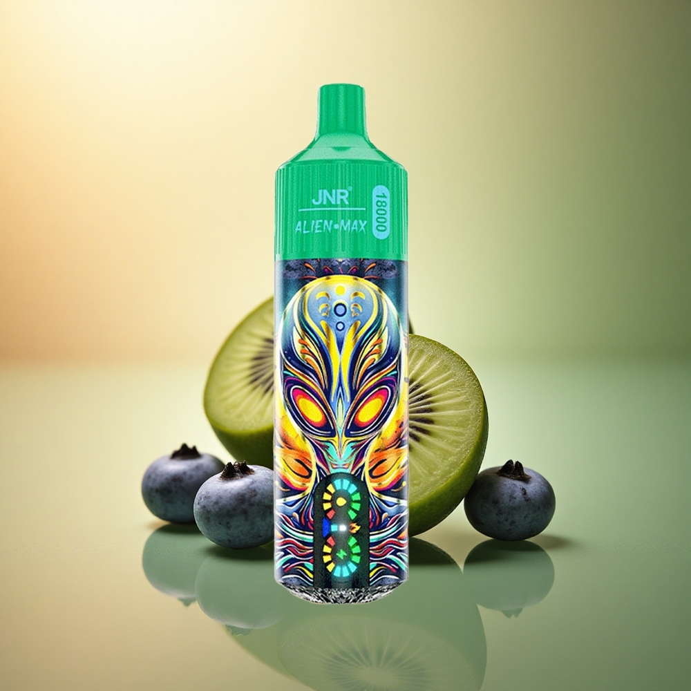 JNR Alien Max 18000 توت أزرق وكيوي مع شاشة LED ذكية ونيكوتين 5%
