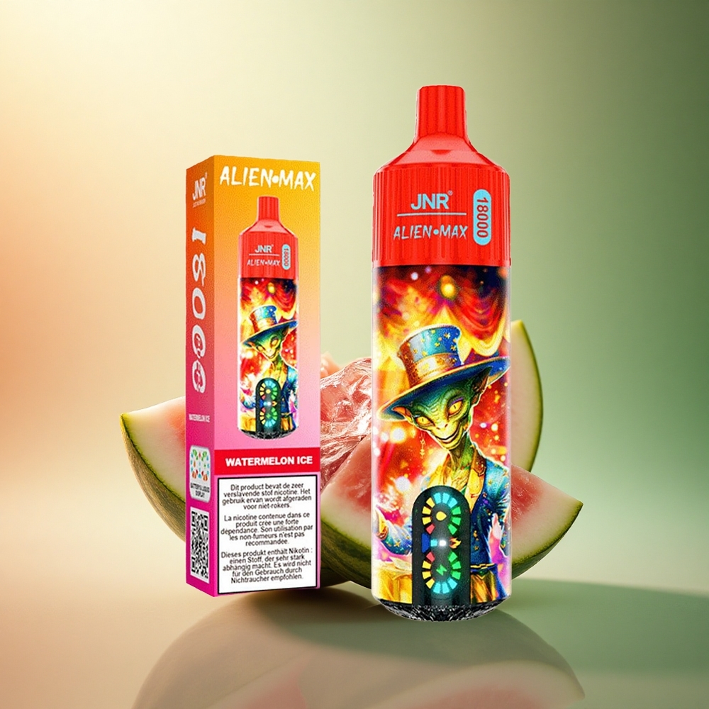 JNR Alien Max 18000 بطيخ مثلج بشاشة LED مزدوجة ونيكوتين 5%