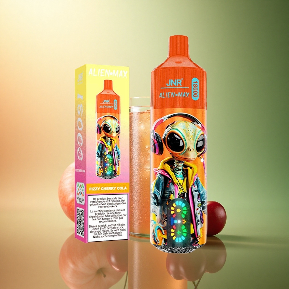 JNR Alien Max 18000 كولا الكرز الفوارة مع شاشة LED ذكية ونيكوتين 5%