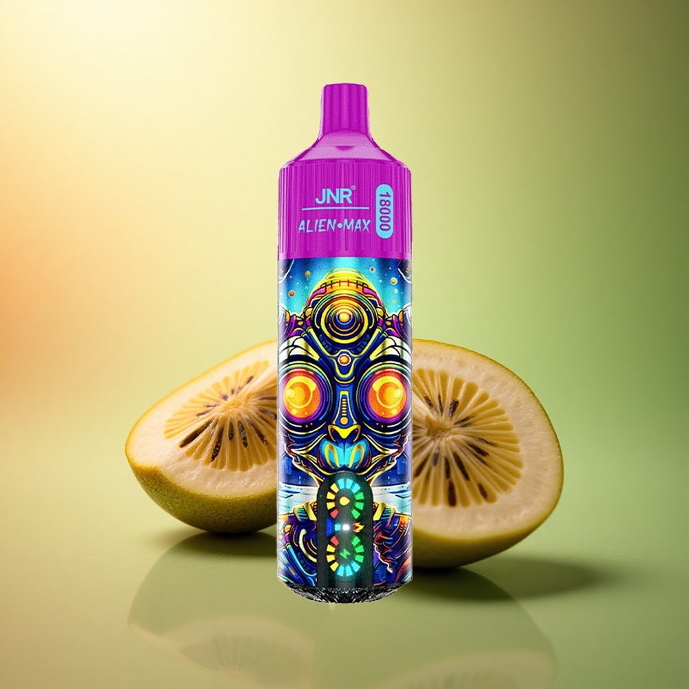 JNR Alien Max 18000 كيوي باشن فروت جوافة - شاشة LED ذكية - 850mAh