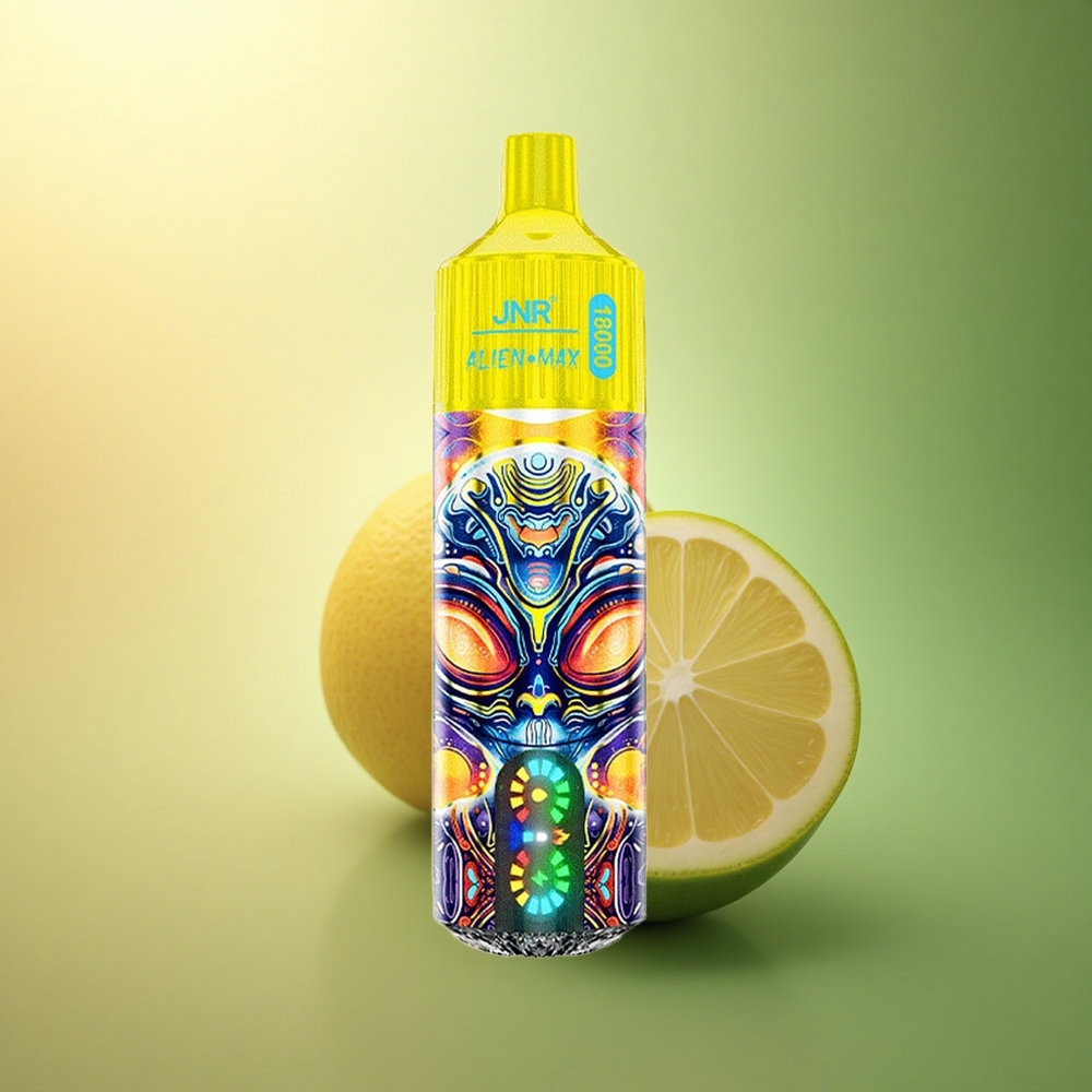 JNR Alien Max 18000 ليمون & لايم - شاشة LED ذكية، ملف مزدوج، 850mAh