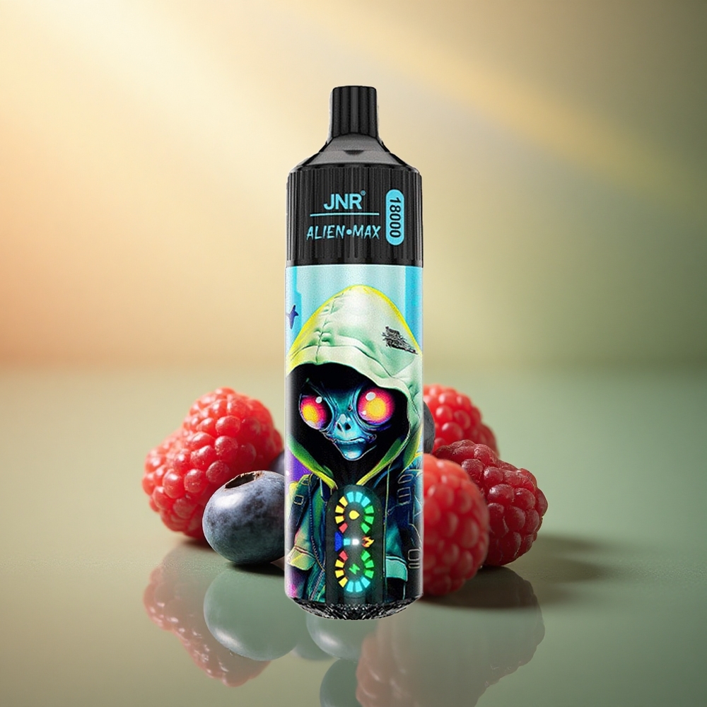 JNR Alien Max 18000 التوت البري والتوت الأحمر مع شاشة LED ذكية وشحن سريع نوع-C
