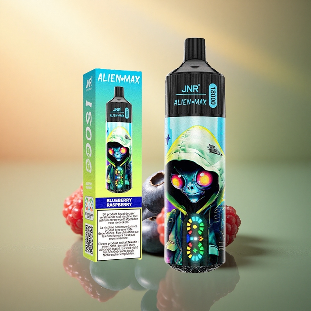 JNR Alien Max 18000 التوت البري والتوت الأحمر مع شاشة LED ذكية وشحن سريع نوع-C