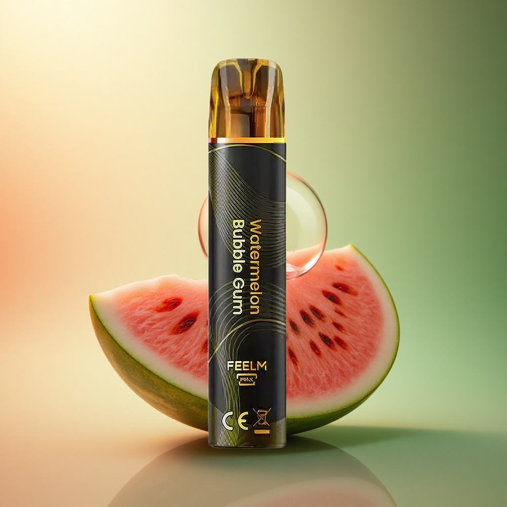 JNR Black&Golden 600+200 علكة بطيخ فقاعية مع سعة بطارية 550 مللي أمبير ومحتوى نيكوتين 2%