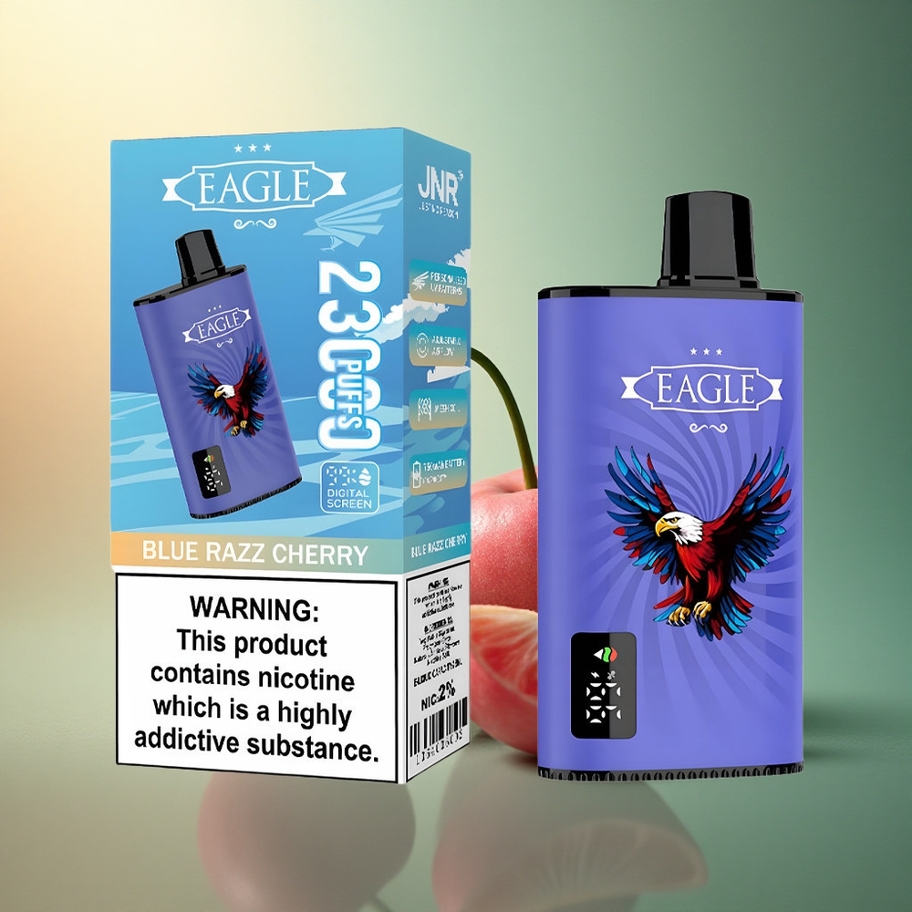 JNR EAGLE Smart 23000 الكريز الأزرق مع ملف شبكي 1.0 أوم ونيكوتين 2%