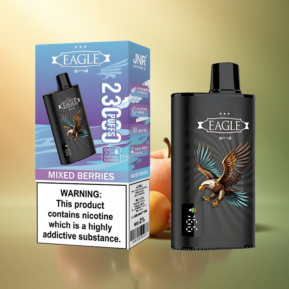 JNR EAGLE Smart 23000 التوت المختلط مع سعة بطارية 750 مللي أمبير وسعة سائل إلكتروني 25 مللي ونيكوتين 2٪