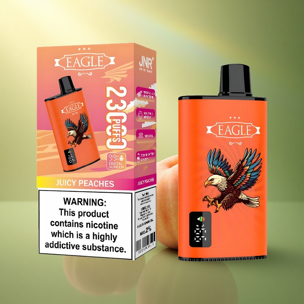 JNR EAGLE Smart 23000 الخوخ العصيري بشاشة رقمية وبطارية 750 مللي أمبير وتنظيم تدفق الهواء