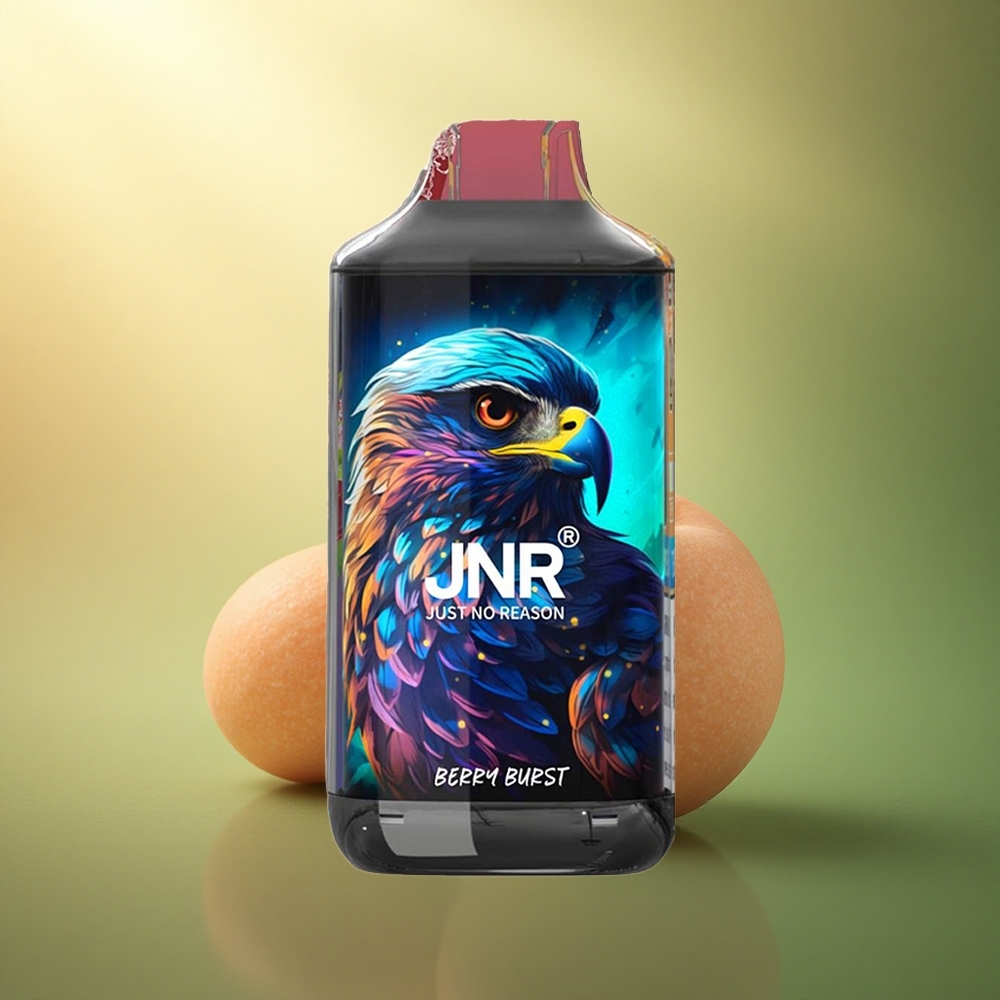 JNR Falcon 16000 انفجار التوت مع 850 مللي أمبير و 22 مل وعرض ذكي ونيكوتين 0% و 2%