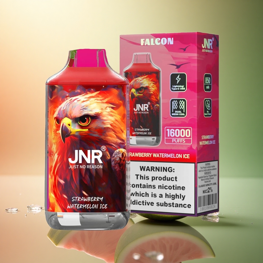 JNR Falcon 16000 فراولة بطيخ مثلج 850 مللي أمبير 22 مل