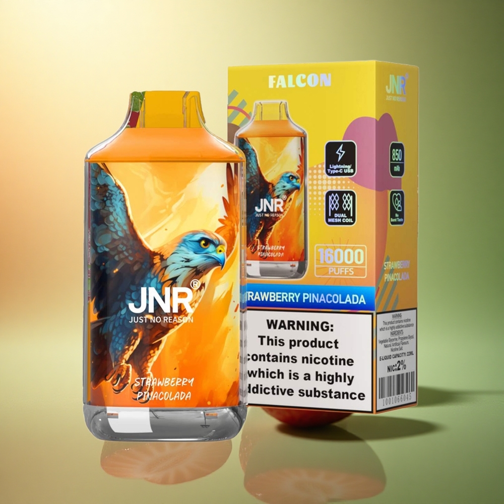 JNR Falcon 16000 فراولة بينا كولادا 850 مللي أمبير 2% نيكوتين