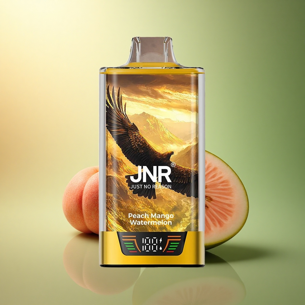 JNR Falcon Pro 28000 خوخ مانجو بطيخ بسعة 30 مل وبطارية 950 مللي أمبير ونيكوتين 5%