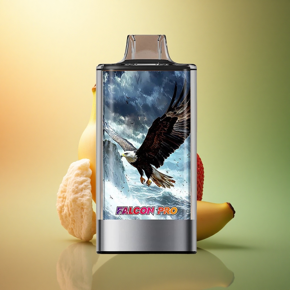 JNR Falcon Pro 28000 فراولة موز - 5% نيكوتين، 950 مللي أمبير، شحن USB Type-C