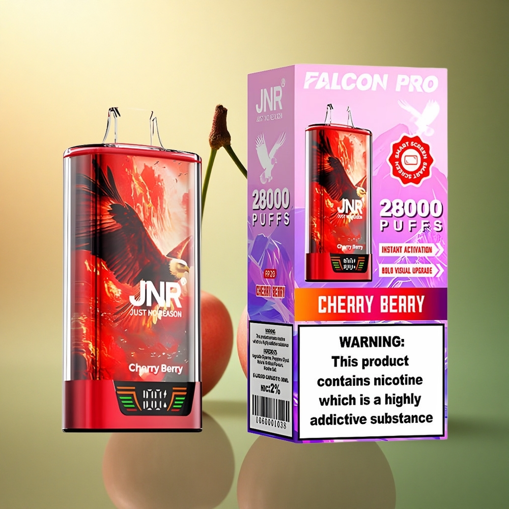 JNR Falcon Pro 28000 الكريز بيري 5% نيكوتين 950 مللي أمبير ساعة