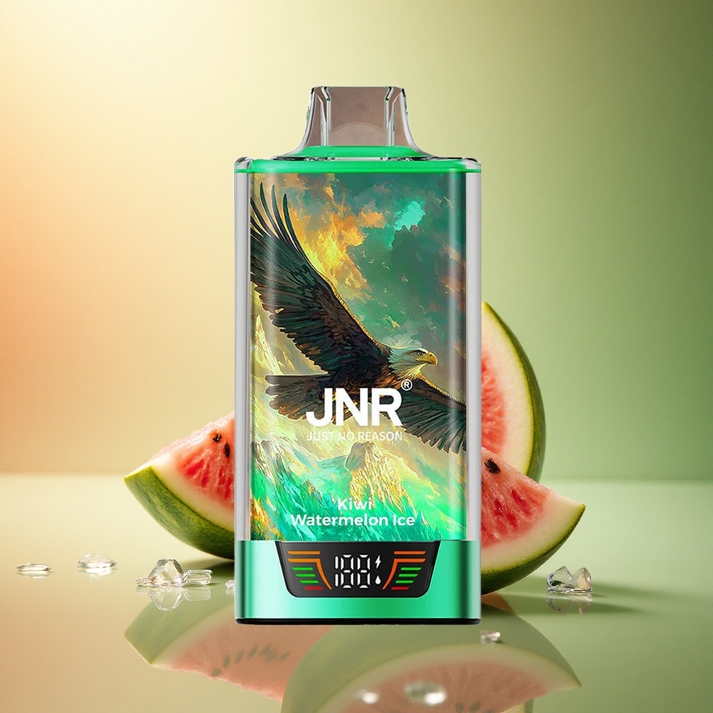 JNR Falcon Pro 28000 كيوي بطيخ جليد مع 5% نيكوتين و 950 ميلي أمبير ساعة