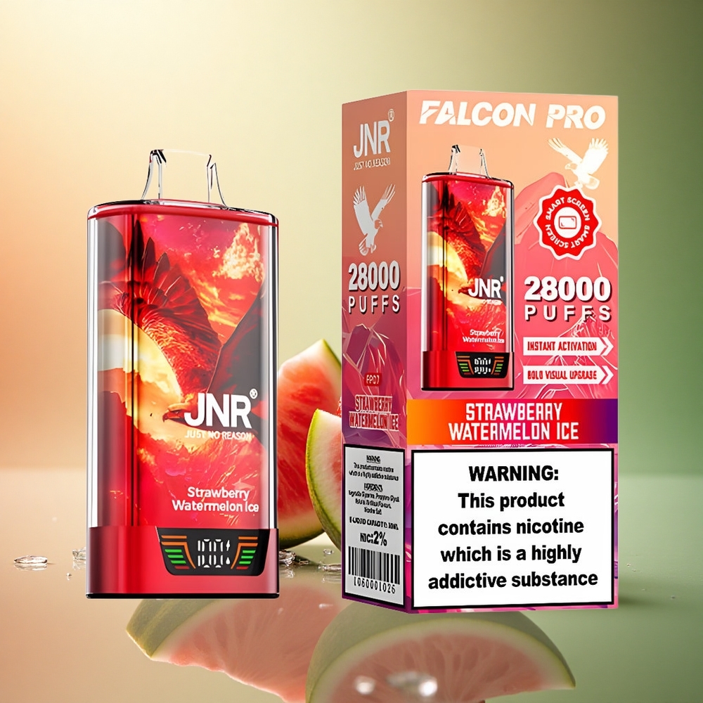 JNR Falcon Pro 28000 فراولة بطيخ مثلج ببطارية 950mAh ونيكوتين 5%