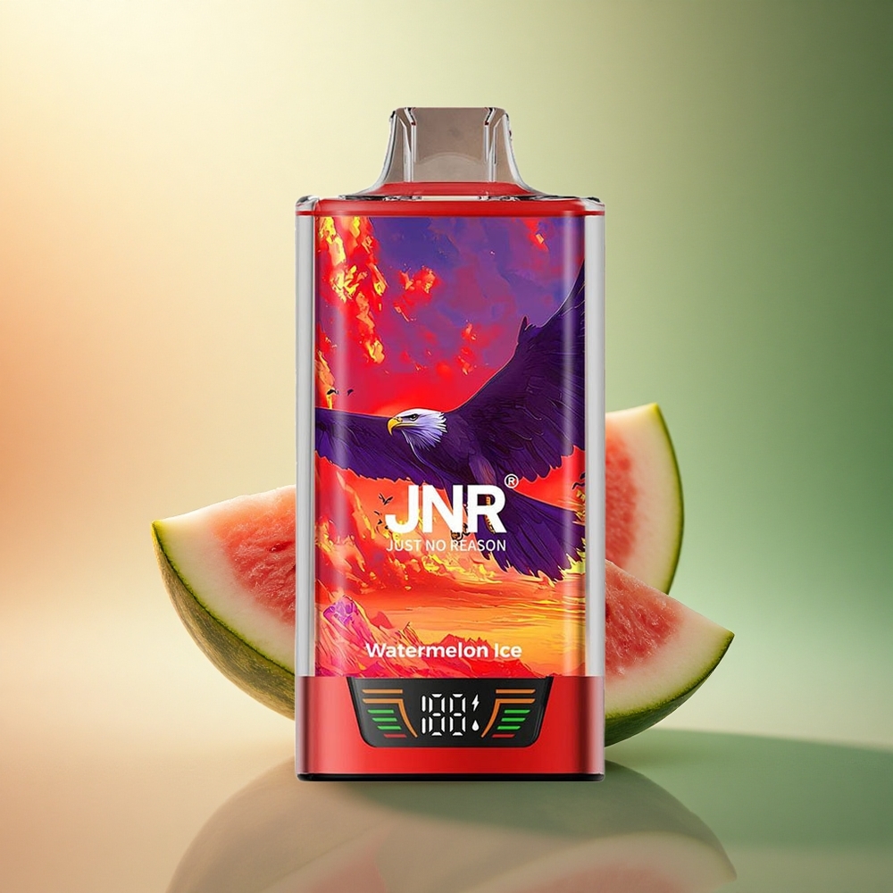 JNR Falcon Pro 28000 بطيخ مثلج بشحن USB Type-C وملح مزدوج ونيكوتين 5٪