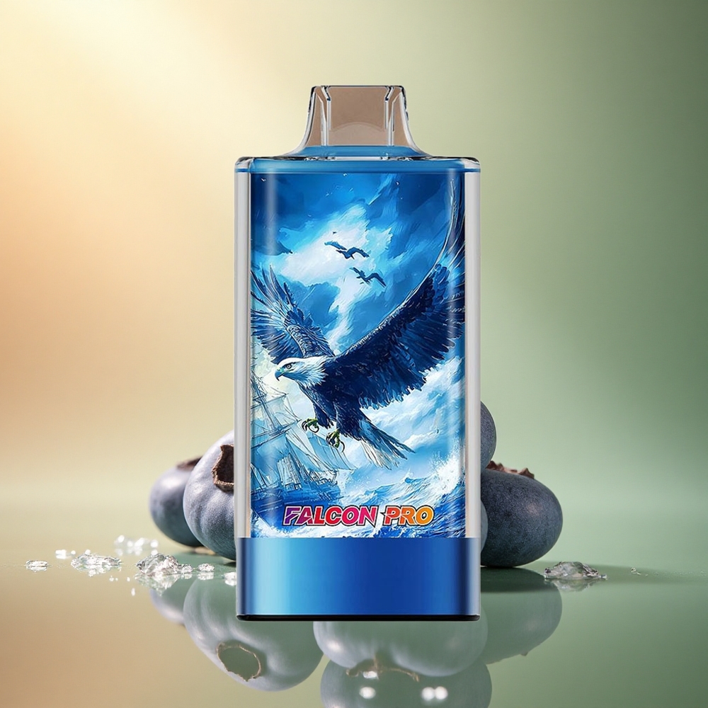 JNR Falcon Pro 28000 توت أزرق مثلج بشاشة ذكية وشاحن USB Type-C