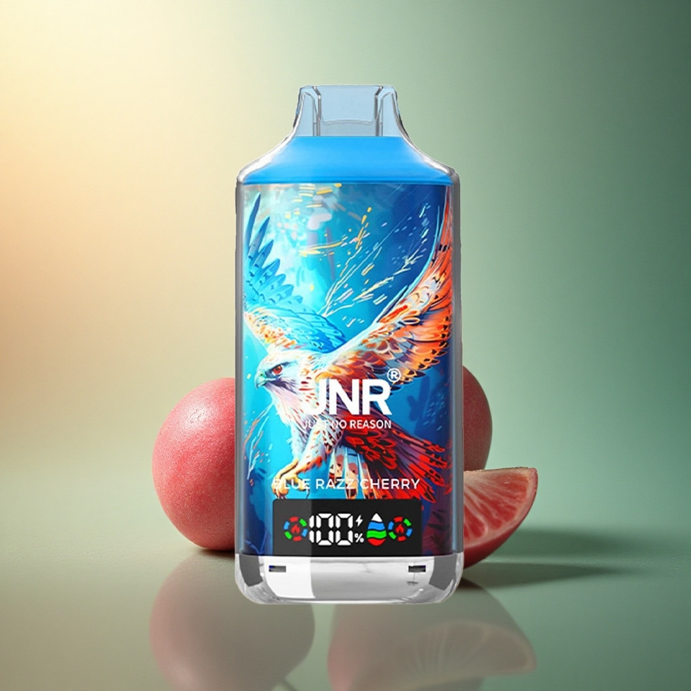 JNR Falcon X 18000 الكريز الأزرق الرازبري مع بطارية 750 مللي أمبير وشاشة رقمية