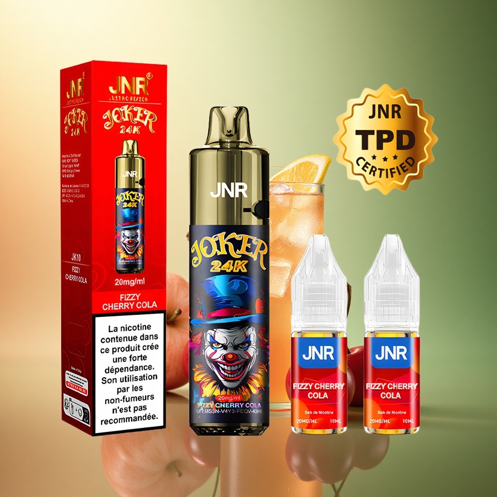 JNR Joker 24K فِيزي شيري كولا - بطارية 800 مللي أمبير - محتوى نيكوتين 2%
