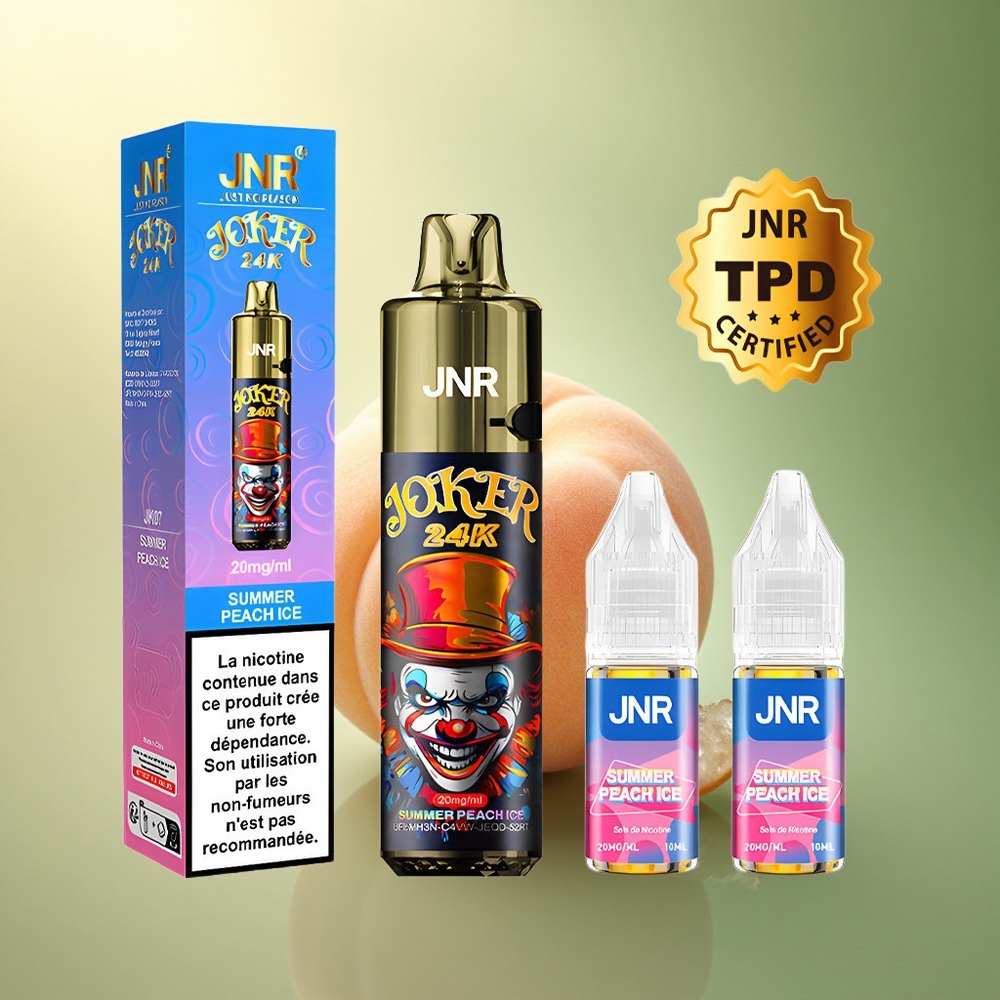 JNR Joker 24K لؤلؤة الصيف المثلجة مع بطارية 800mAh ومحتوى نيكوتين 2%
