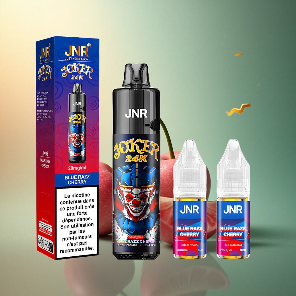 JNR Joker 24K العلي العنابي الأزرق مع بطارية 800mAh ونيكوتين 2%