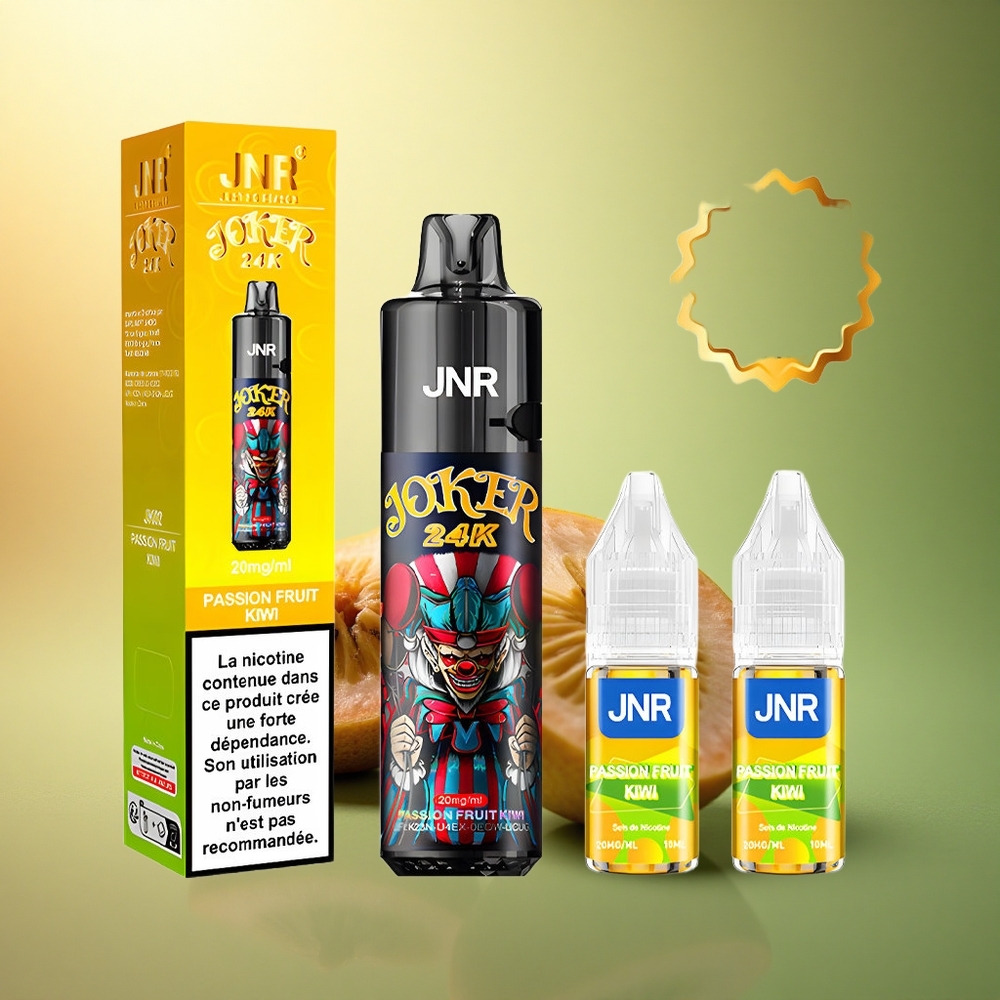 JNR Joker 24K فاكهة العاطفة والكيوي مع بطارية 800mAh ومحتوى نيكوتين 2%