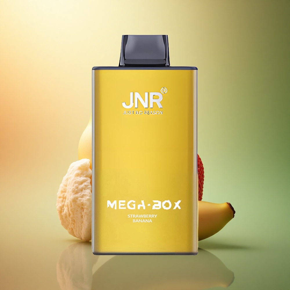 JNR Mega Box 25000 فراولة موز بسعة 30مل وبطارية 850 مللي أمبير