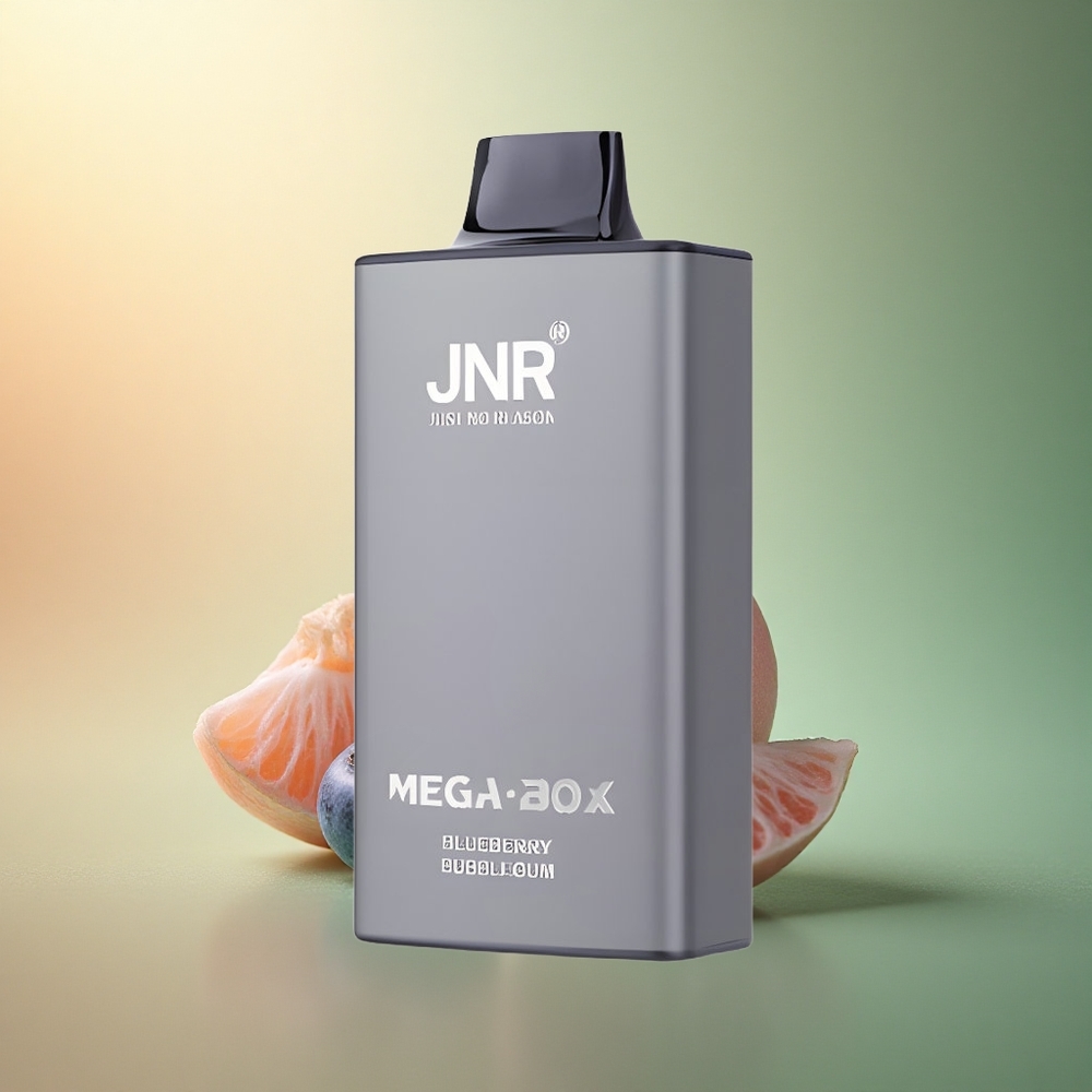 JNR Mega Box 25000 علكة التوت الأزرق مع سعة بطارية 850 مللي أمبير وسعة سائل إلكتروني 30 مل