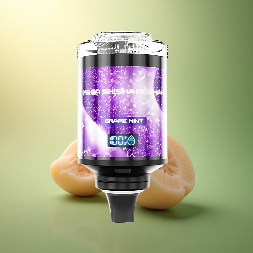 JNR Mega Shisha Hookah 100K عنب نعناع مع بطارية 2200 مللي أمبير وقوة نيكوتين 2%