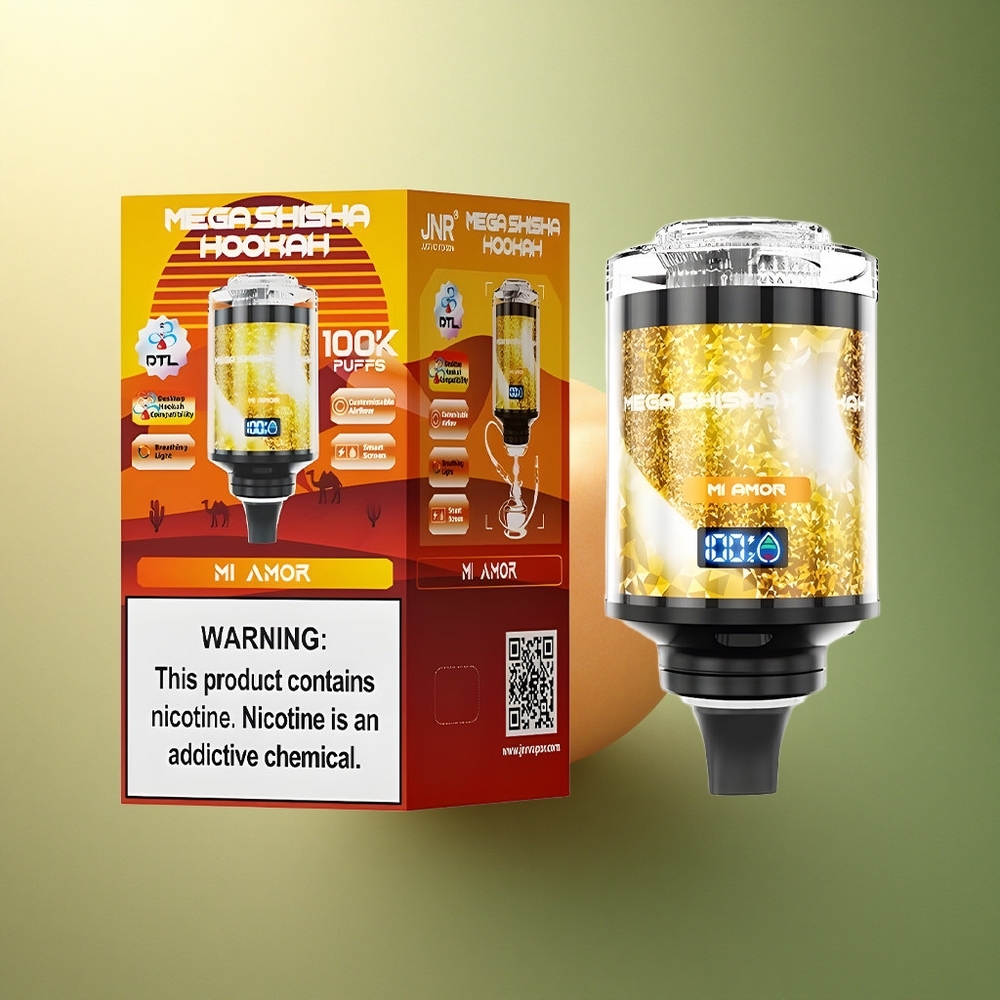 JNR Mega Shisha Hookah 100K حبّي 2200 مللي أمبير 60 ملليلتر