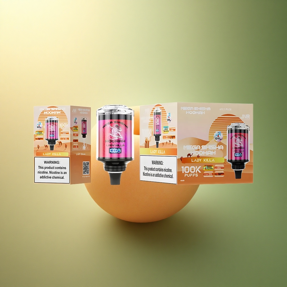 JNR Mega Shisha Hookah 100K سيدة القاتلة 2200mAh 2% نيكوتين