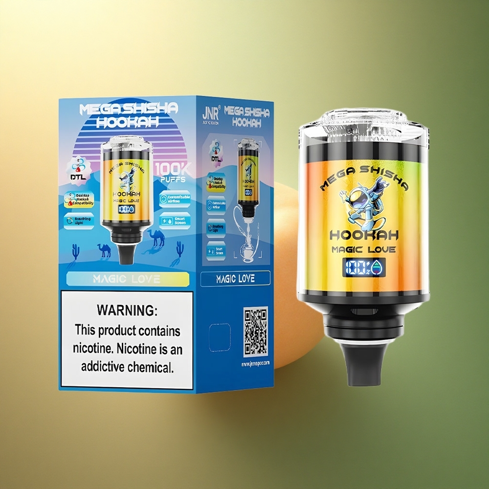 JNR Mega Shisha Hookah 100K حب السحري 2200mAh 2% نيكوتين