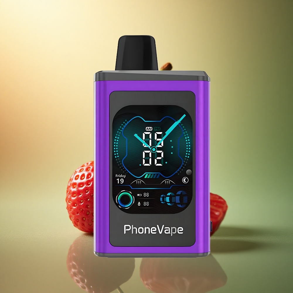 JNR PhoneVape 30000 كرز فراولة توت مع بطارية 850 ملي أمبير وقوة نيكوتين 5%
