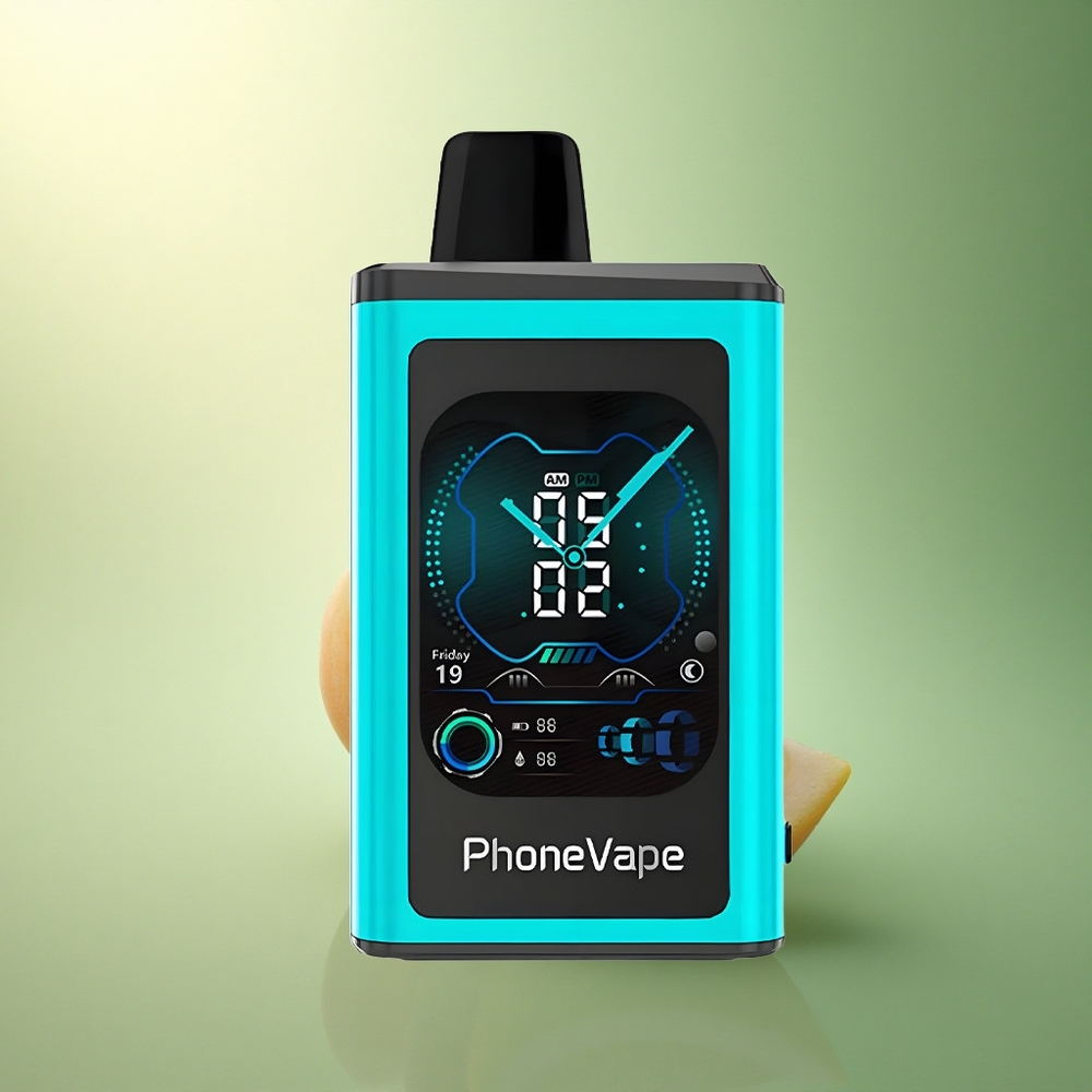 JNR PhoneVape 30000 ميامي النعناع مع بطارية 850 مللي أمبير في الساعة وشاشة عرض كاملة