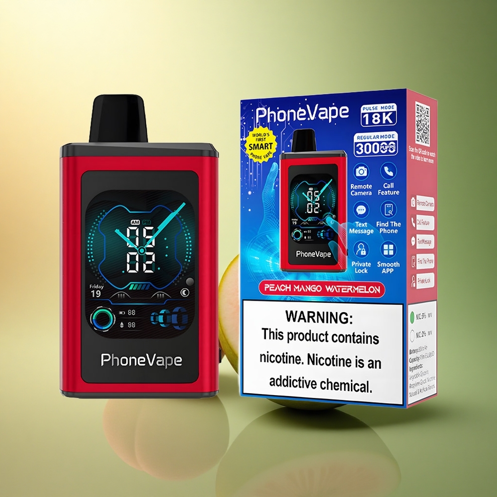 JNR PhoneVape 30000 خوخ مانجو بطيخ مع بطارية 850mAh ونيكوتين 2%،5%