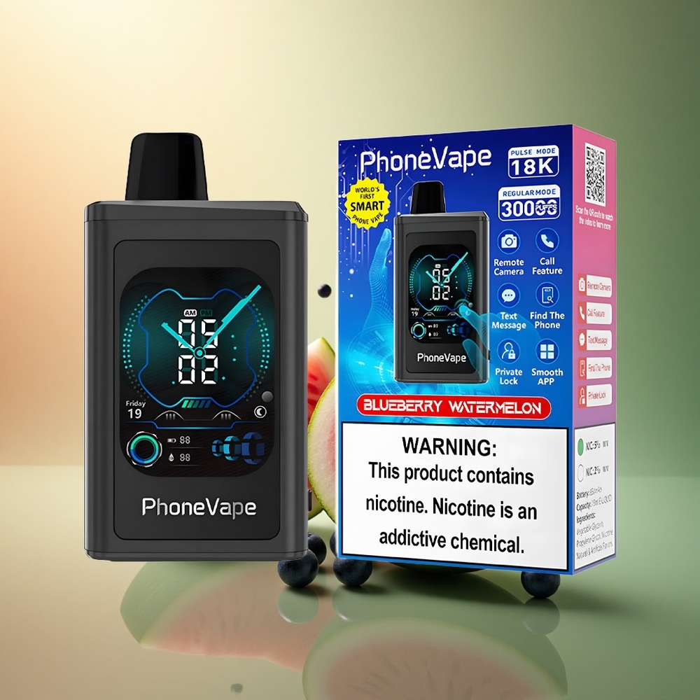 JNR PhoneVape 30000 عنب_البحر_بطيخ_850mAh_نيكوتين_5%