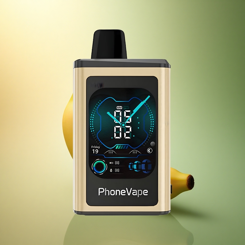 JNR PhoneVape 30000 موز مثلج مع شاشة كاملة وبطارية 850mAh
