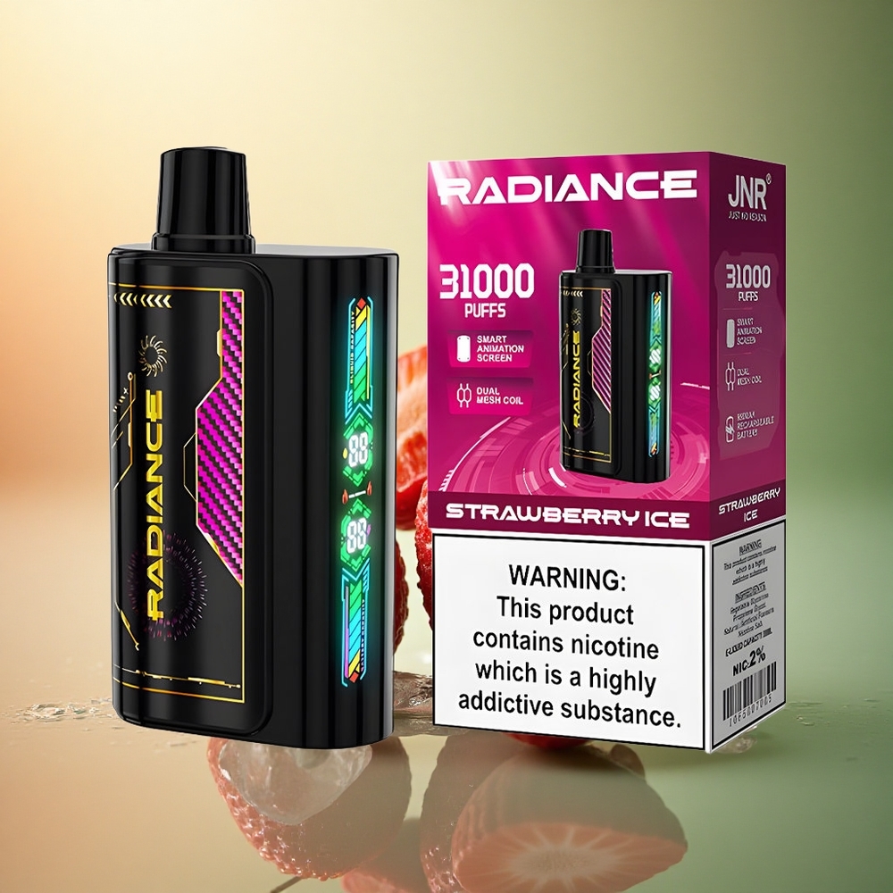 JNR Radiance 31000 فراولة آيس 28مل 2% نيكوتين 950 مللي أمبير