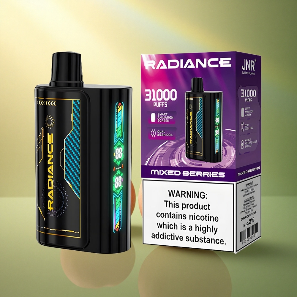 JNR Radiance 31000 توت مشكل مع شاشة ذكية و 950 مللي أمبير وبطارية قابلة للشحن