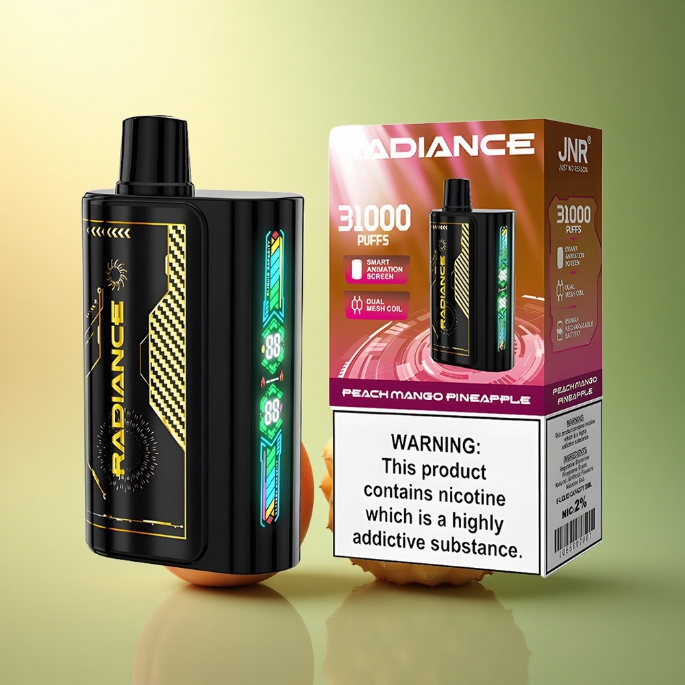 JNR Radiance 31000 خوخ مانجو أناناس مع شاشة ذكية وبطارية 950 مللي أمبير